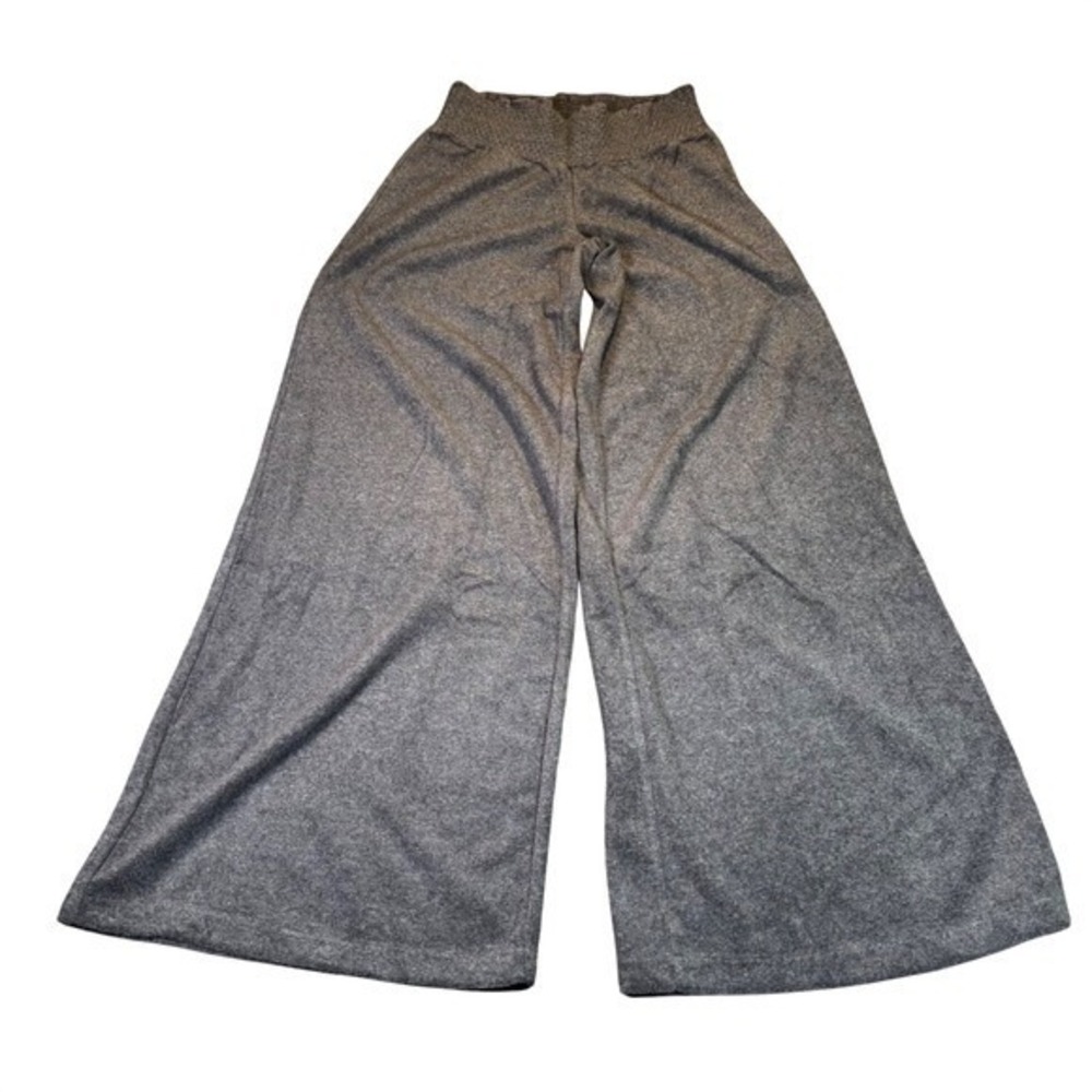DNA Culture Women's Grey Wide Leg Lounge Pants Size S Smocked‎ Waist